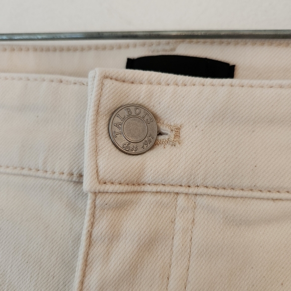 Talbots Slim Ankle Flawless Five-Pocket Off White 12p Jeans - Picture 7 of 7